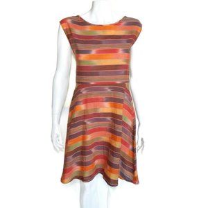 Curry Beth Handmade Southwest Dress Orange Purple Sleeveless Dress sz S /9804